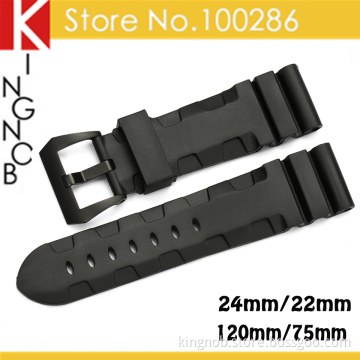 24mm/22mm soft rubber waterproof for apple 42mm silicone watch band